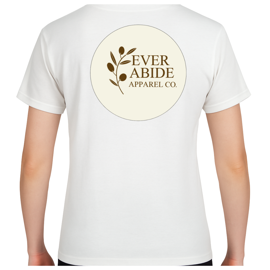 Ever Abide Circle Logo - White