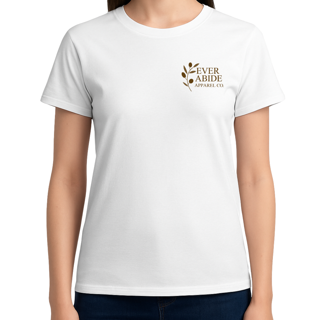 Ever Abide Circle Logo - White