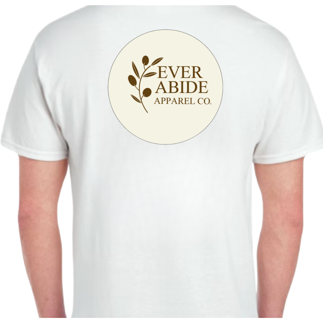 Ever Abide Circle Logo - White