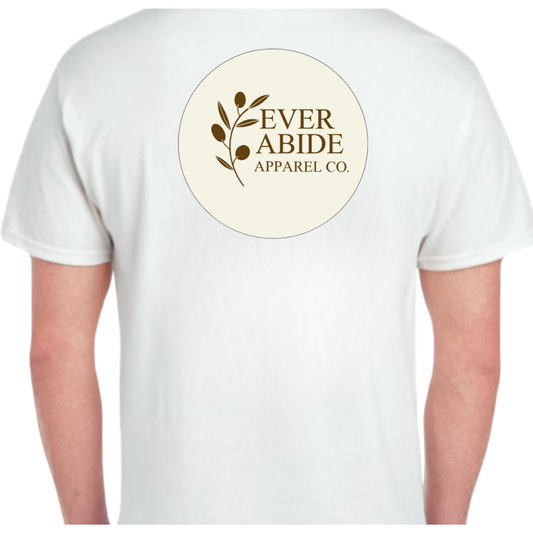 Ever Abide Circle Logo - White
