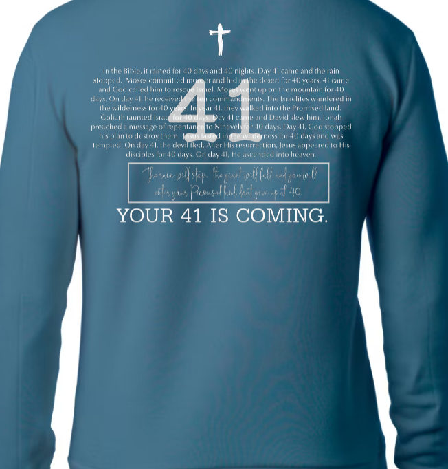 Your 41 Is Coming MEN'S SWEATSHIRT - He Hears. He Lifts. He Restores