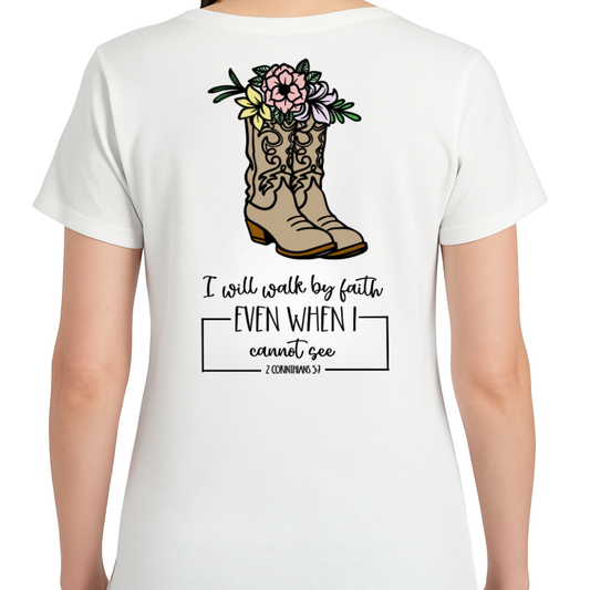 Walk By Faith TEE - Step with Trust. Live with Courage