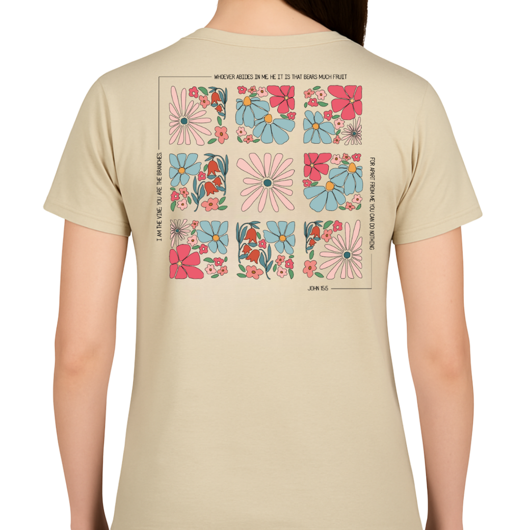 Abide in Him TEE - Stay Close. Stay Rooted.