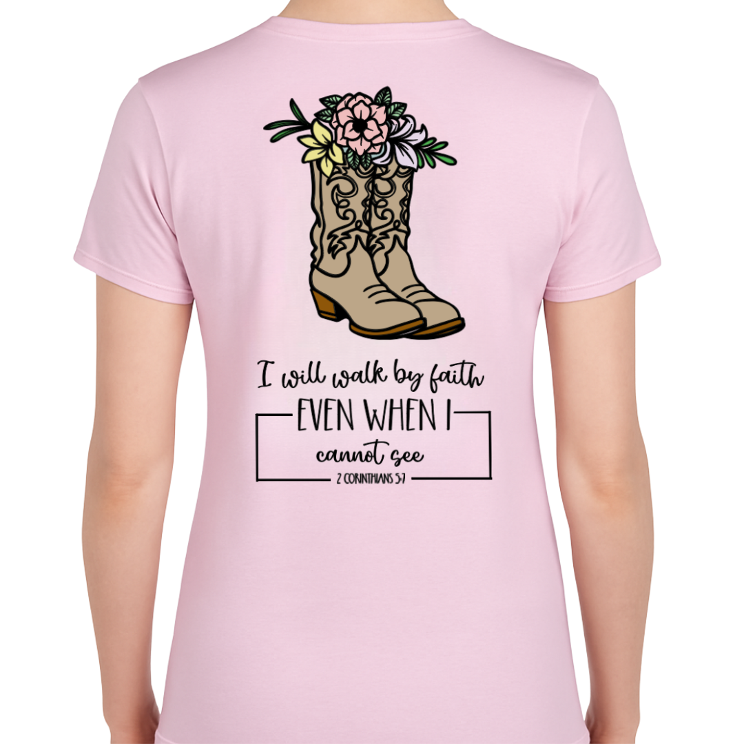 Walk By Faith TEE - Step with Trust. Live with Courage