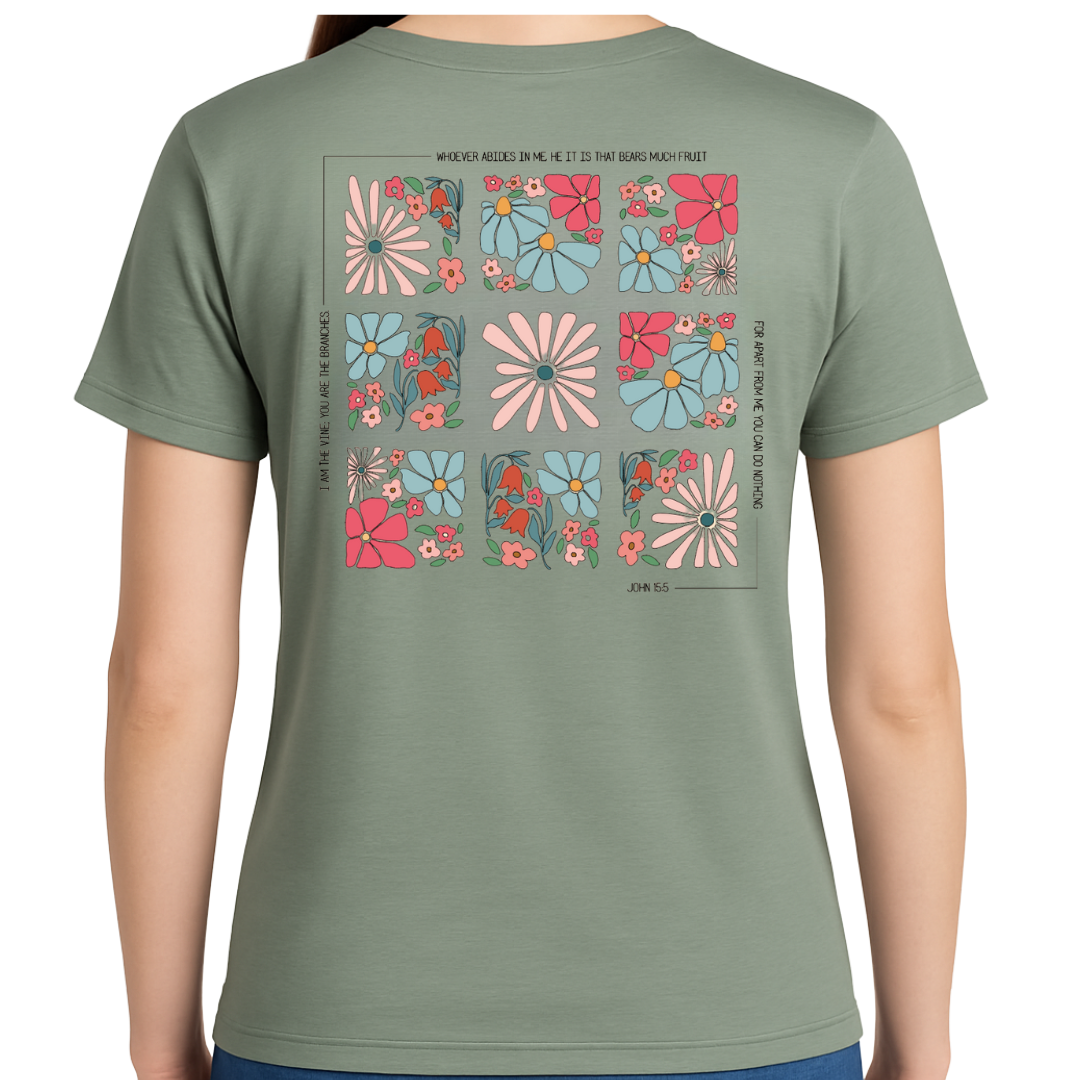 Abide in Him TEE - Stay Close. Stay Rooted.