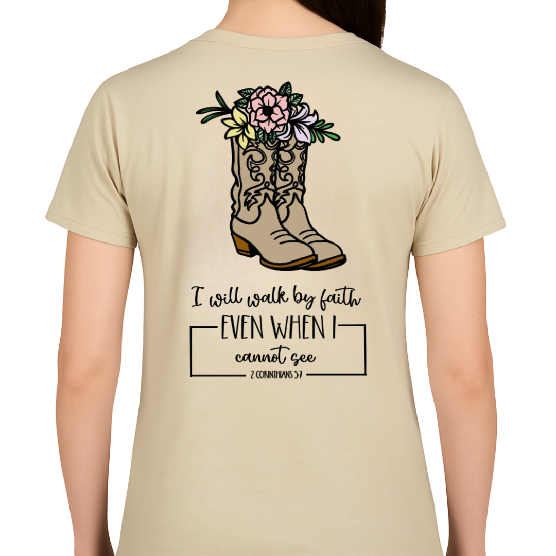 Walk By Faith TEE - Step with Trust. Live with Courage
