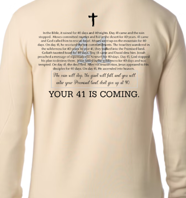 Your 41 Is Coming MEN'S SWEATSHIRT - He Hears. He Lifts. He Restores